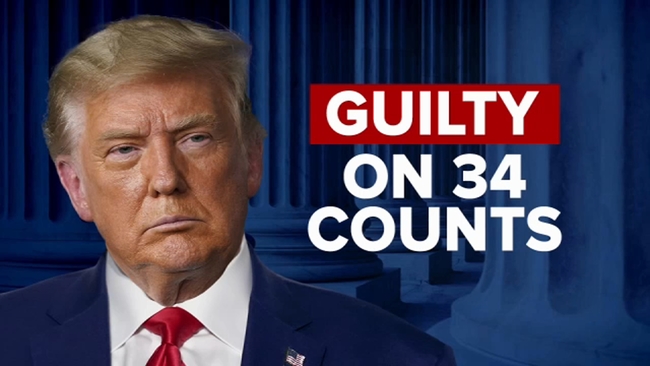 Donald Trump Found Guilty on All 34 Felony Counts in Hush Money Case