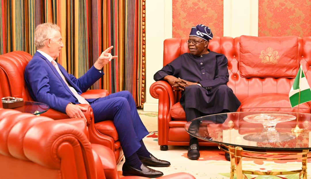 President Bola Tinubu Hosts Former British Prime Minister Tony Blair in Abuja