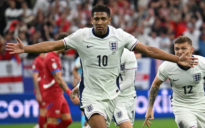 England Take Early Lead Against Serbia in Euro 2024 Opener, Bellingham Scores in 12th Minute