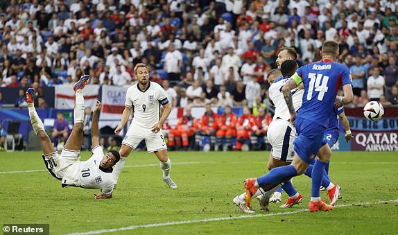 England Secure Dramatic 2-1 Victory Over Slovakia in Euro 2024 Round of 16