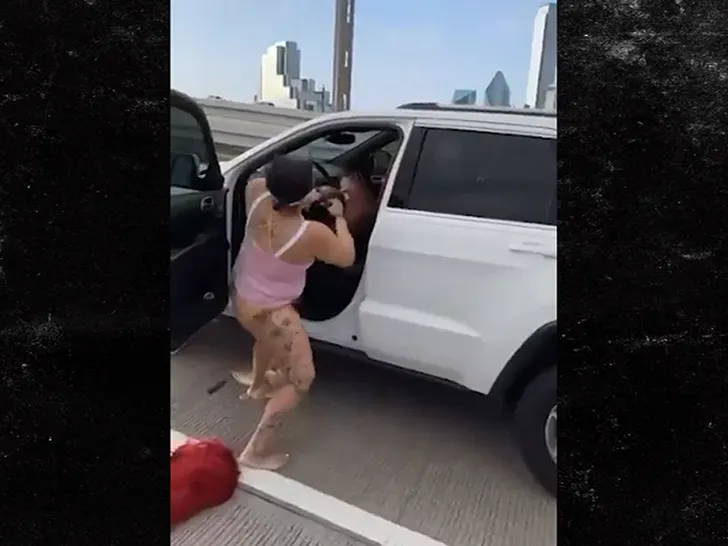 Half-Naked Woman Caught in Dramatic Dallas Freeway Incident