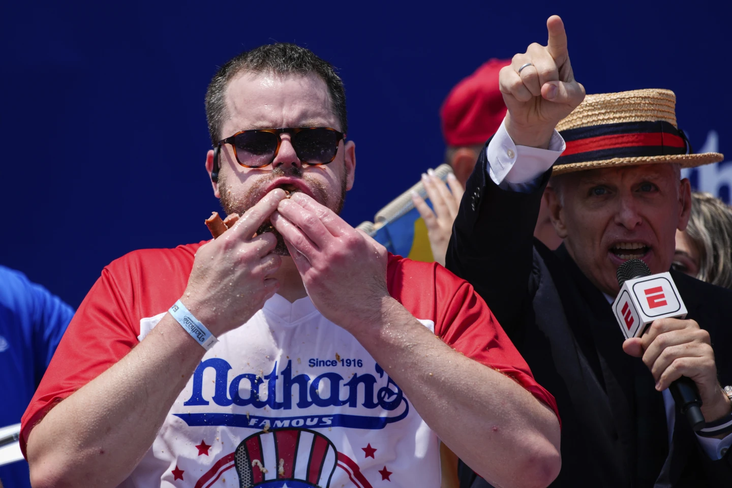 Patrick Bertoletti of Chicago Wins First Men’s Title at Nathan’s Hot Dog Eating Contest