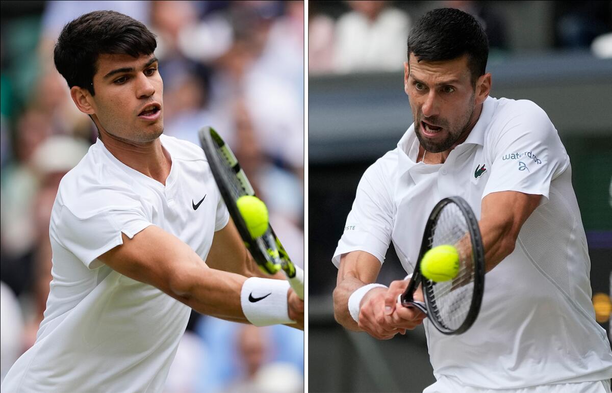 Carlos Alcaraz Takes First Two Sets of Wimbledon Final Against Novak Djokovic, Leads 6-2, 6-2