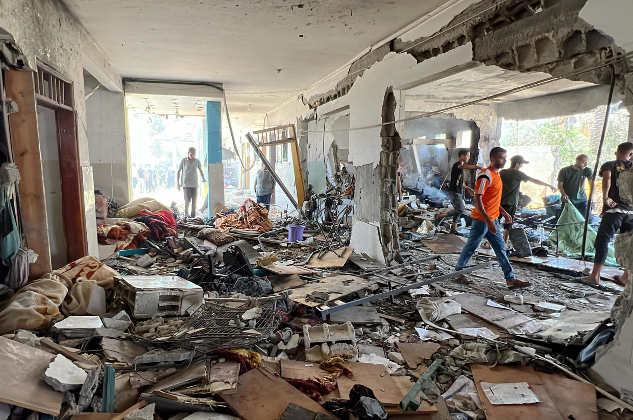 Israeli Airstrike Hits Girls’ School Housing Displaced People in Central Gaza, Killing at Least 30