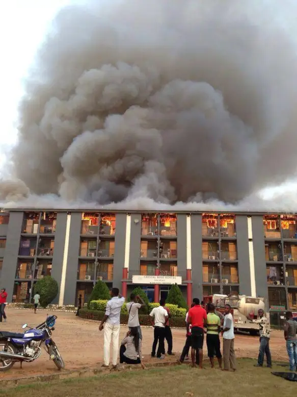 Fire Devastates KNUST Student Hostel in Ghana: Students Left Stranded and Belongings Destroyed