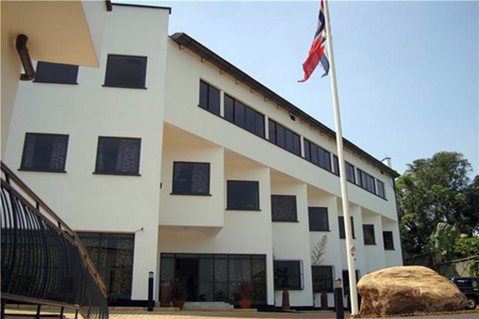 Norwegian Flag Lowered at Embassy in Uganda Marking Closure of Diplomatic Mission