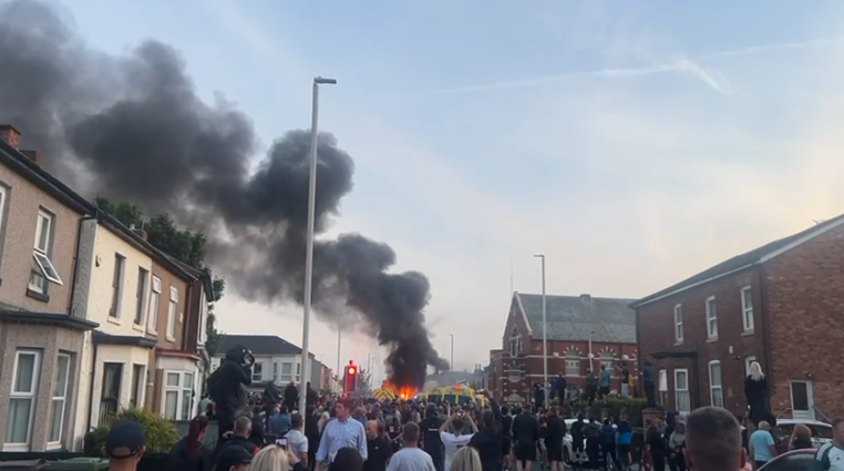 Riot Police Deployed as Violent Crowds Clash Outside Southport Mosque