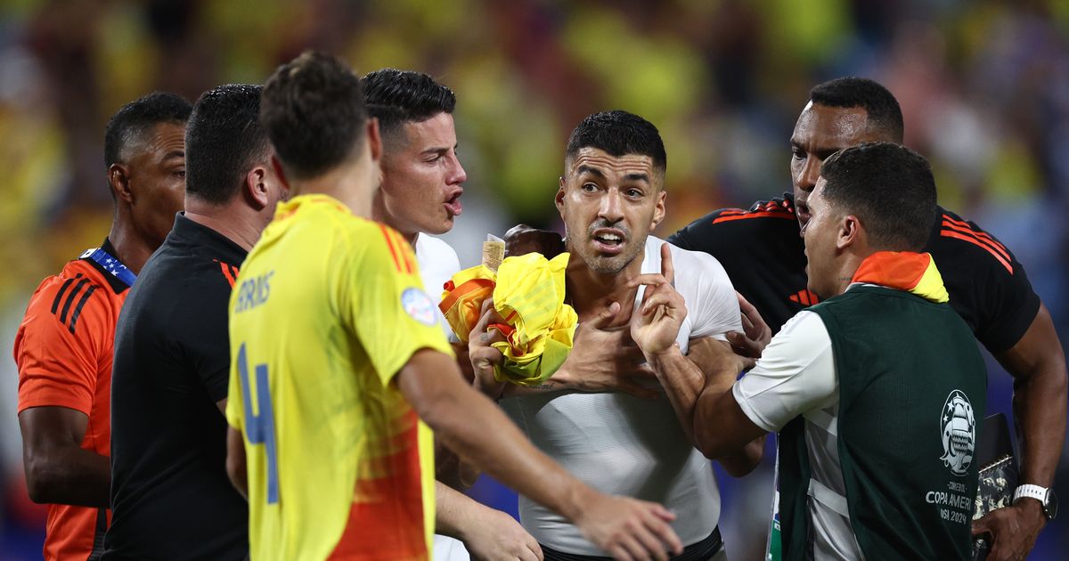 Luis Suarez at the Center of Controversy in Copa America Semifinal Brawl