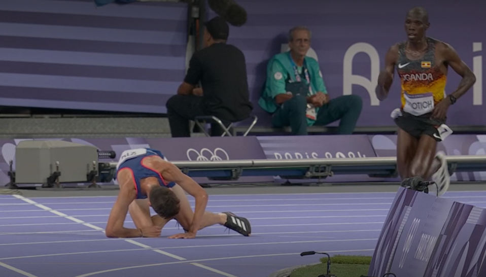 French Runner Yann Schrub Collapses at 10,000m Final in Paris Olympics 2024