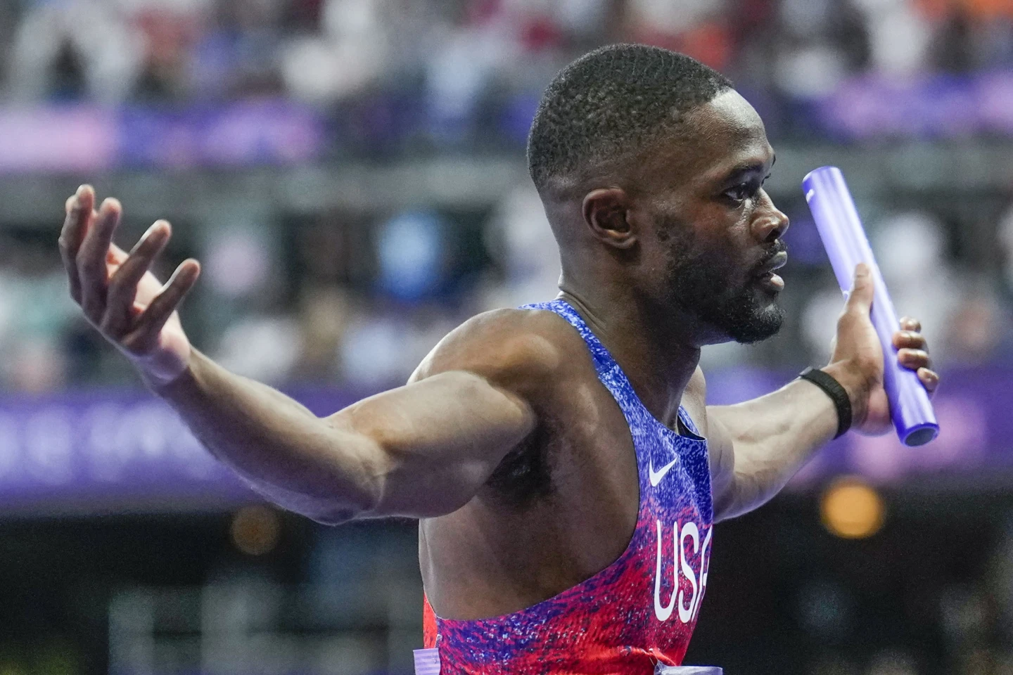 Benjamin of US Outrun Tebogo of Botswana to Win Men’s 4×400 Relay at Paris Olympics