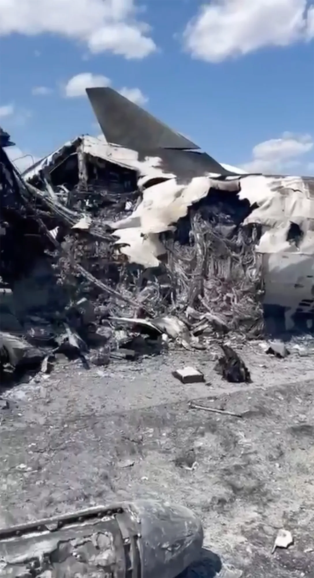 Devastating Footage Shows Aftermath of Ukraine’s Deadly Strike on Russian Warplane and Ammunition Depot