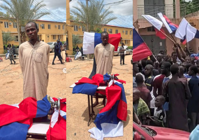 Nigeria Security Operatives Arrest  Tailors Sewing Russian Flags in Kano