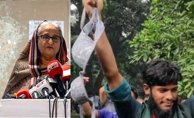 Protesters Display Looted Underwear, Clothes, Food of Exiled Bangladesh Leader, Sheikh Hasina