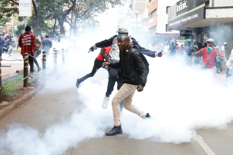 Kenya Police Teargas Protesters Calling for President Ruto’s Resignation Amid New Cabinet Swearing-In