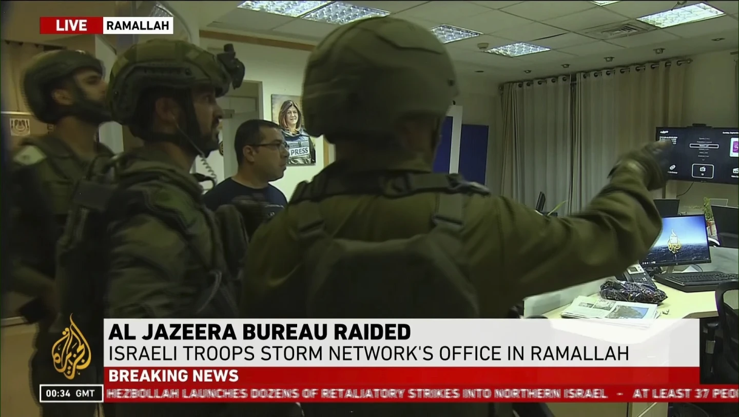 Israel Shuts Down Al Jazeera’s West Bank Bureau in Ramallah