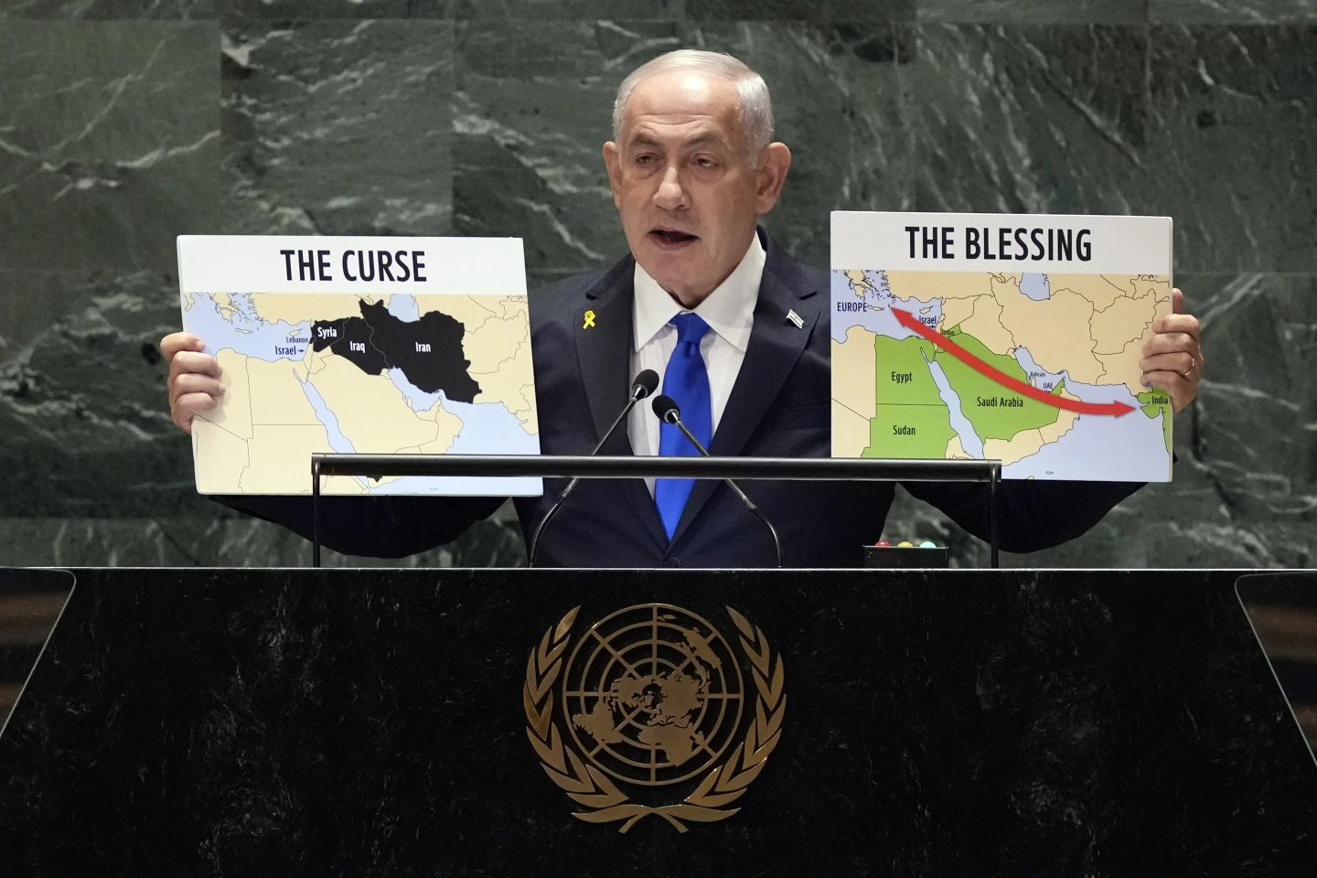 Netanyahu Vows to Continue Degrading Hezbollah in UN Address, Dimming Ceasefire Hopes