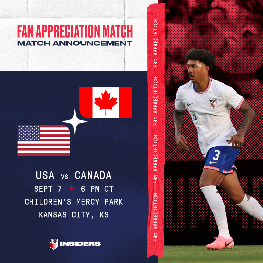 USMNT Set for Fan Appreciation Match Against Canada in Kansas City