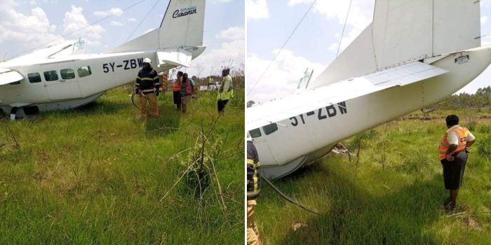 Plane Carrying 11 Crashes During Take-Off in Kenya, No Injuries Reported