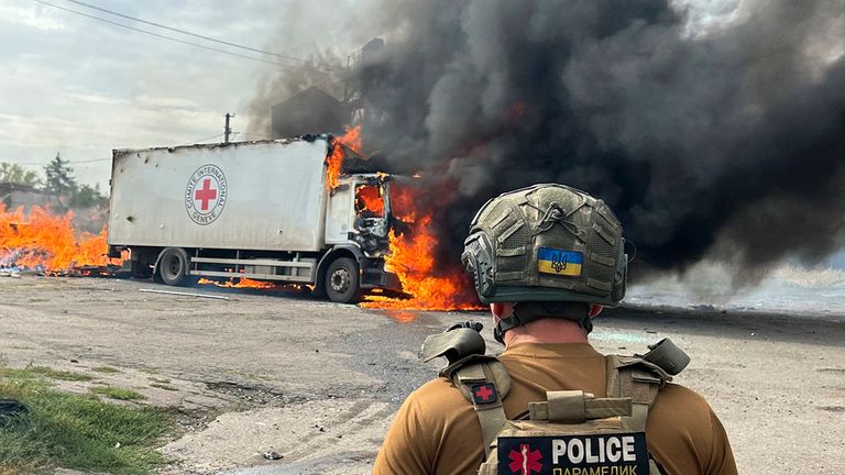 Russian Shelling Kills Three Red Cross Workers in Eastern Ukraine