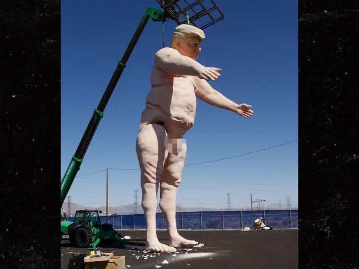 Giant Naked Donald Trump Statue Appears Near Las Vegas-TMZ