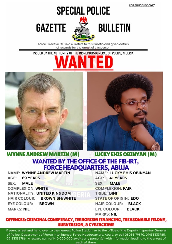 Nigerian Police Declare Briton, Nigerian Wanted for Alleged Plot to Overthrow Government