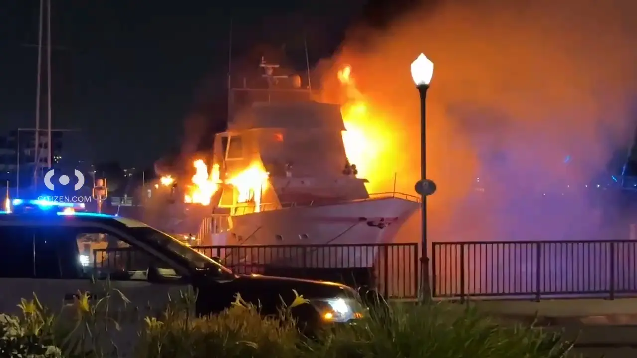 California Yacht Loaded with Ammunition and Fireworks Sinks After Fire