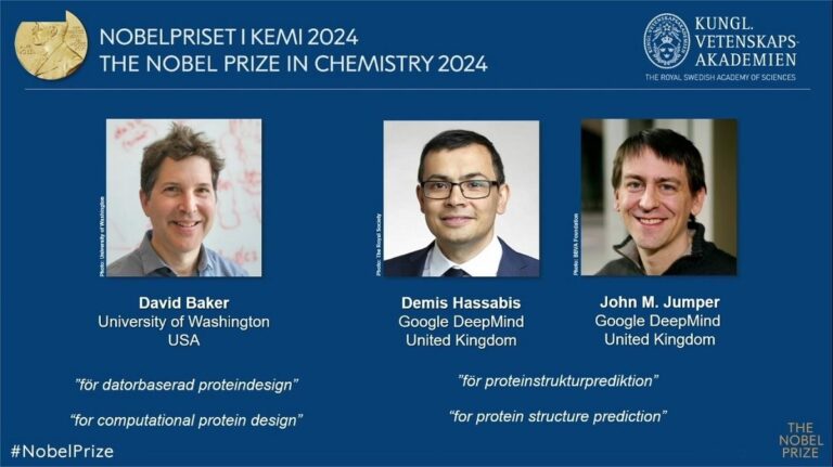 Three Scientists Win Nobel Prize in Chemistry for Groundbreaking Protein Research