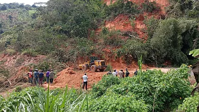 Landslide in Cameroon Leaves Four Dead, Dozens Missing After Buses Buried