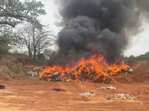 Ghana Destroys 150,000kg of Seized Drugs in Anti-Trafficking Operation