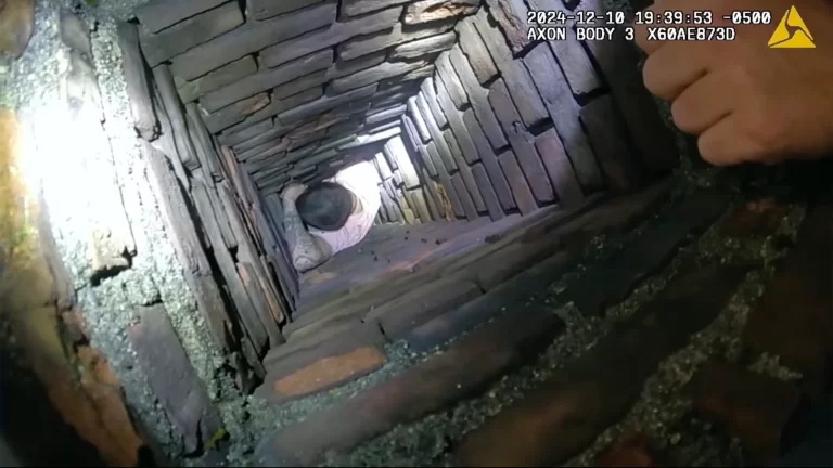 Man Running from Police Goes Down Chimney and Got Stuck