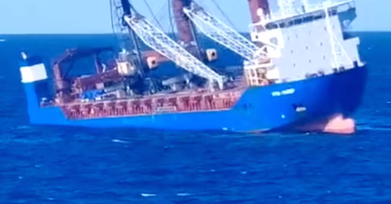 Russian Cargo Ship Sinks in Mediterranean Following Engine Explosion; Two Crew Missing 