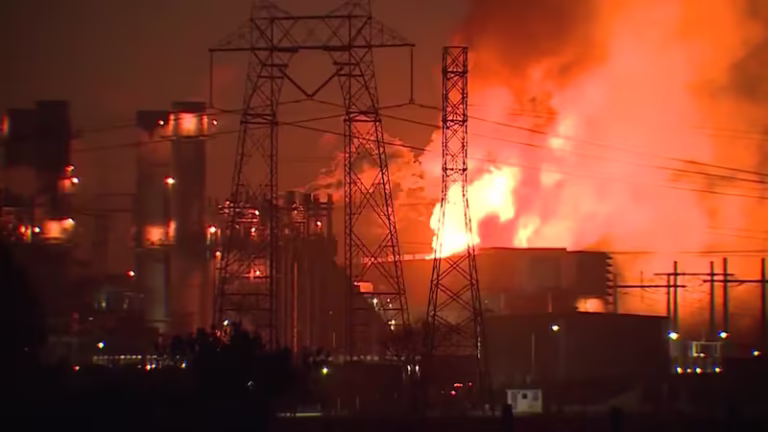 Fire at Massive California Battery Plant Prompts Evacuations and Highway Closure