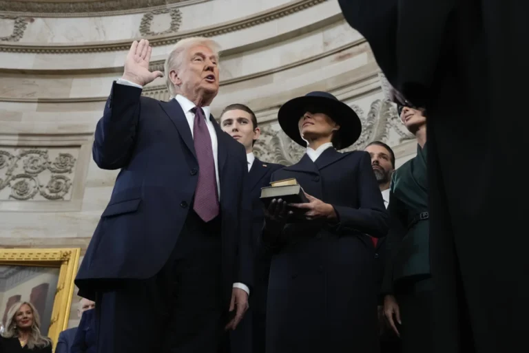  Trump Takes Oath of Office Without Hand on Bible, Sparking Debate, Follows 1825 President Quincy Adam’s Snub