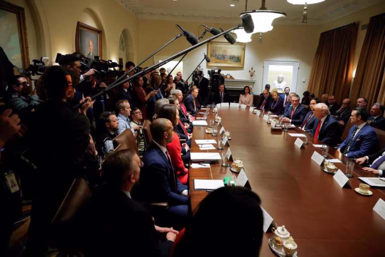 White House Bars AP, Reuters, and Other Media from Trump Cabinet Meeting 