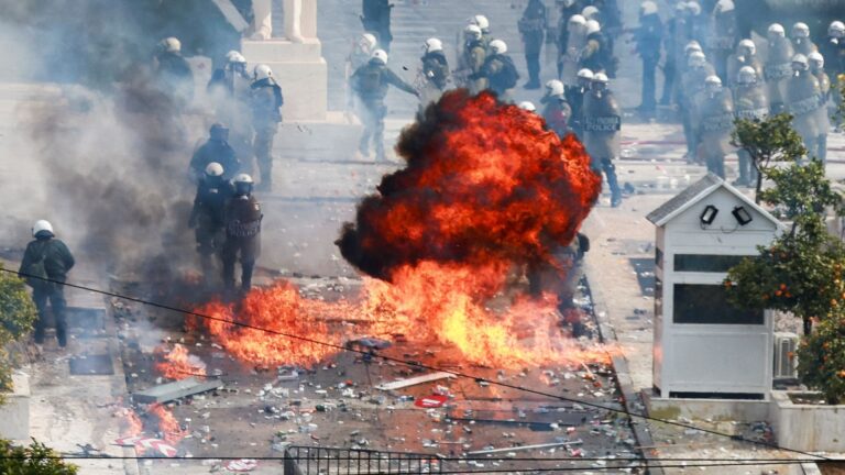 Violent Clashes Erupt as Greece Marks Train Crash Anniversary with Nationwide Strike