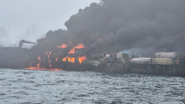 Tanker and Cargo Ship Collide in North Sea, Reports of Fires on Both Vessels