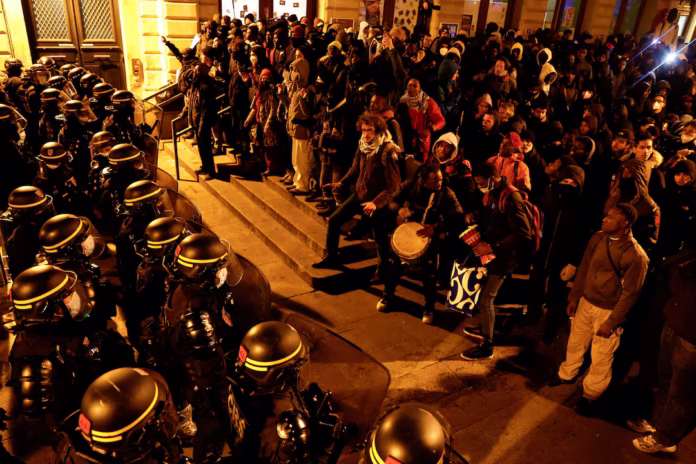 Police evict hundreds of migrants squatting in Paris theatre for monthst