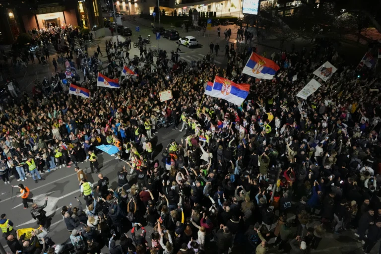 Tens of Thousands Join Massive Antigovernment Protest in Serbia’s Capital