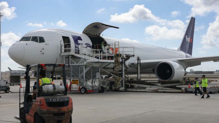 FedEx Cargo Plane Catches Fire After Bird Strike During Takeoff from Newark Airport