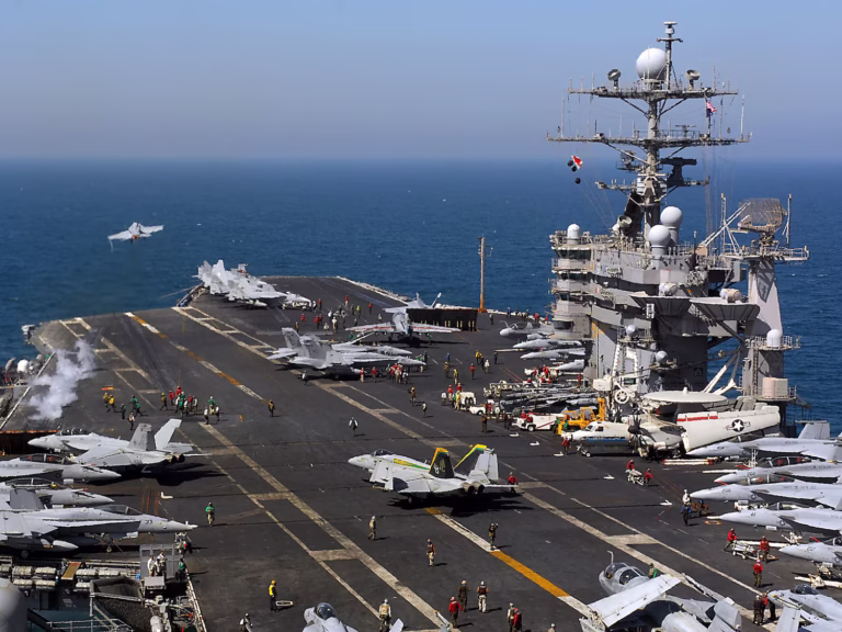 US Navy Fighter Jet Plunges Into Red Sea During Aircraft Carrier Mishap