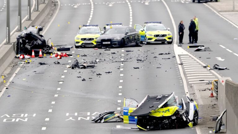 Man,20, Charged in High-Speed A1 Police Chase Crash That Injured Seven Officers
