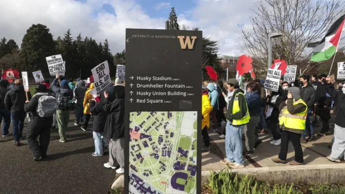 21 University of Washington students suspended for pro-Palestinian protest
