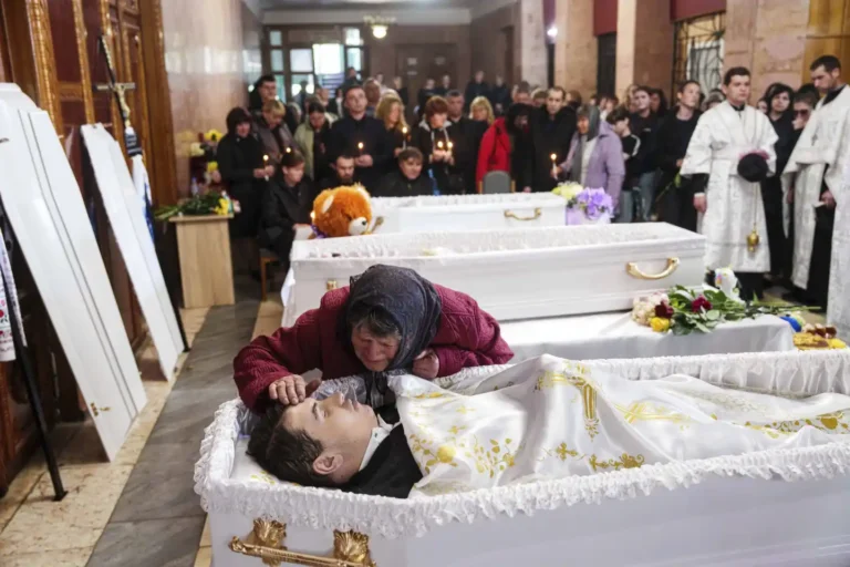  3 Ukrainian Siblings Laid to Rest After Russian Missile Strike Destroys Family Home