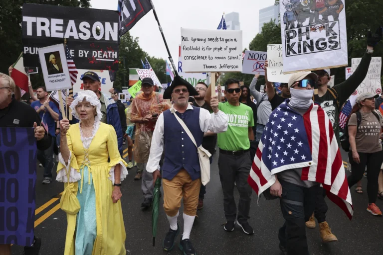 Protesters Swarm Streets Nationwide in ‘No Kings’ Anti-Trump Demonstrations Amid Tight Security