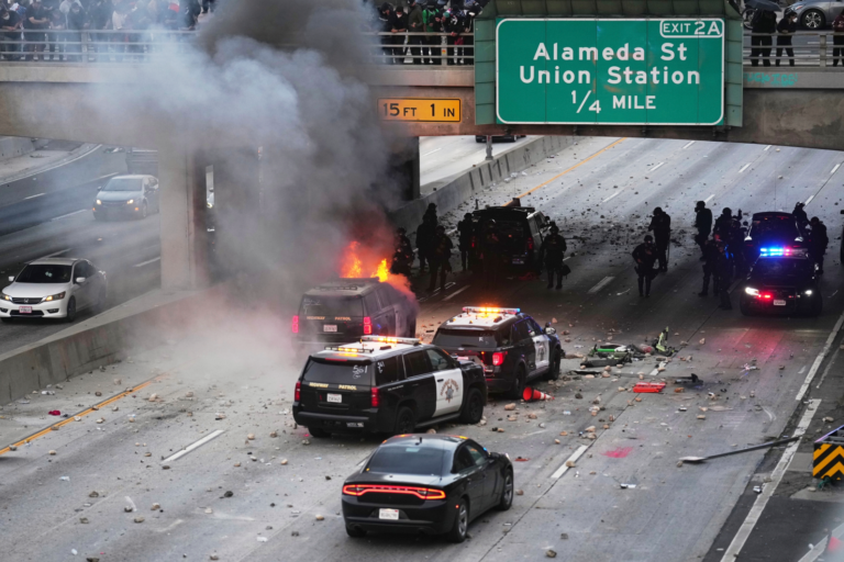 Over 200 Detained in LA Protests; Two Charged for Molotov Attacks on Police