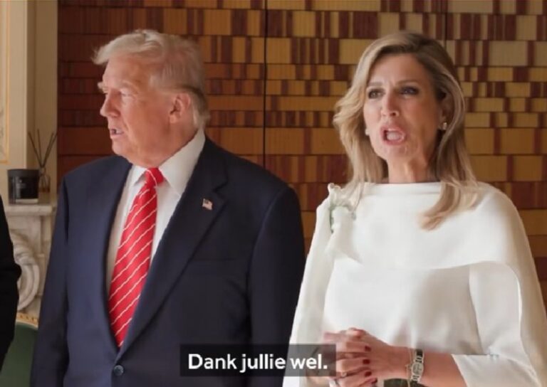 Netherlands Queen Maxima Appears to Mimic Trump During NATO Visit, Sparking Viral Reactions
