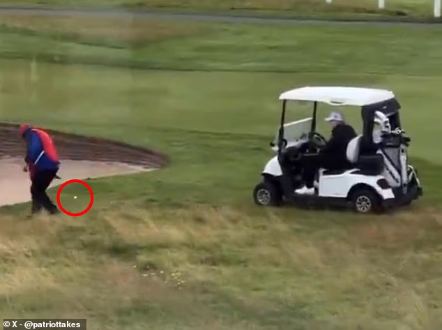 Viral Video Appears to Show Donald Trump ‘Cheating’ at Golf, Sparks Online Mockery-Dailymail