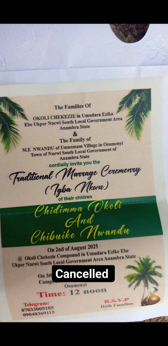 Nigerian Man Cancels Wedding Over Alleged Affair Between Fiancée and Catholic Priest