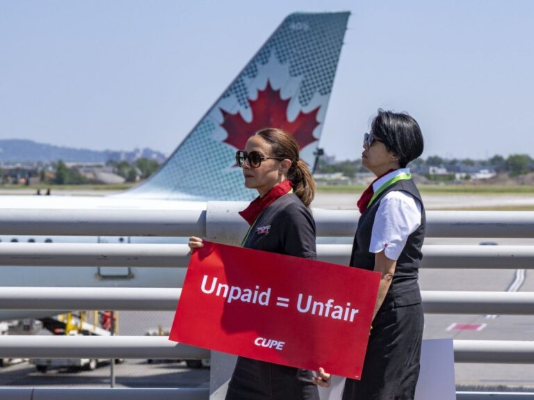 Air Canada Grounds Flights as 10,000 Flight Attendants Strike Amid Contract Dispute