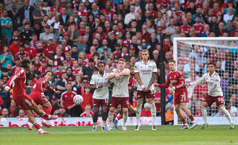 EPL: Szoboszlai’s Late Free Kick Seals 1-0 Victory For Liverpool Over Arsenal At Anfield